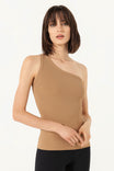 Remy Ribbed One-Shoulder Top - #color_camel