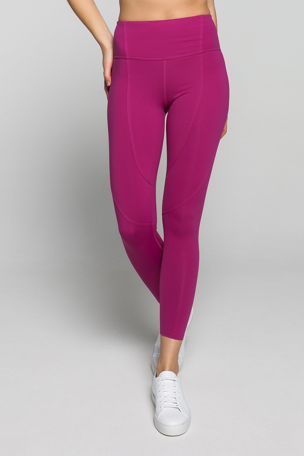 Swirl Crop Leggings - #color_fuchsia